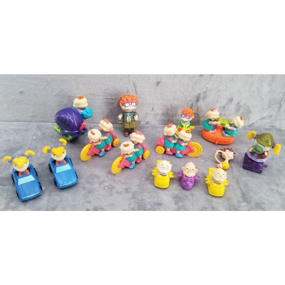 1998 Rugrats Burger King Toys - LOT of 14 Chuckie, Angelica, Tommy & more - Picture 1 of 9